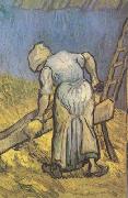 Vincent Van Gogh Peasant Woman Cutting Straw (nn04) oil